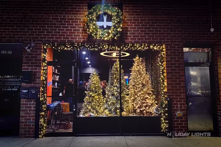 Church Custom Christmas Display - Commercial Christmas lights installation in Massachusetts