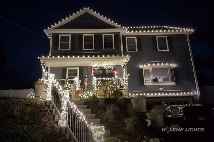 Christmas Lights Residential Installation Reading — Massachusetts