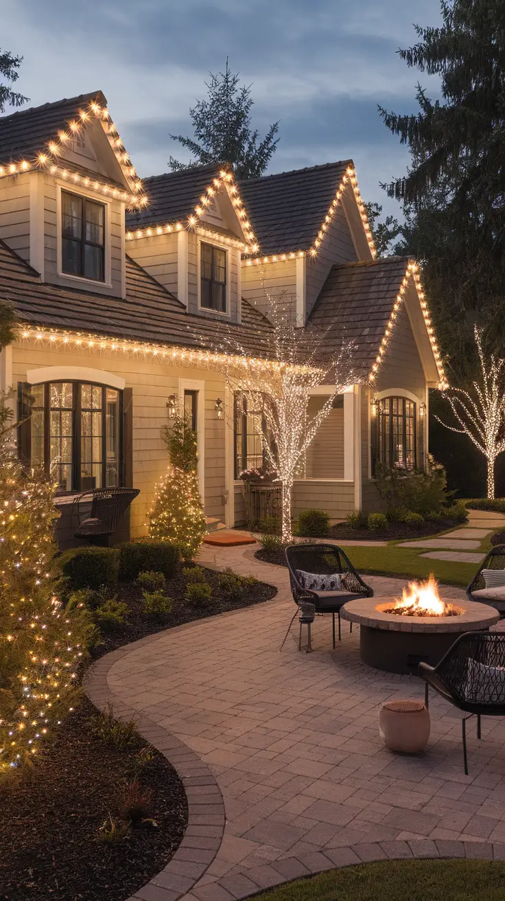 Residential Christmas lights installation